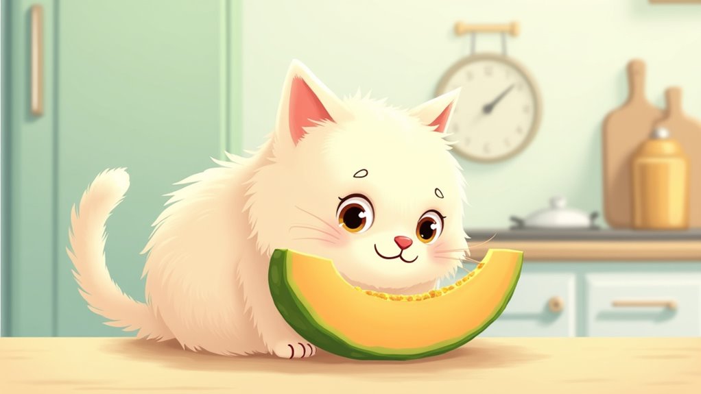 cantaloupe hydrating cat snack