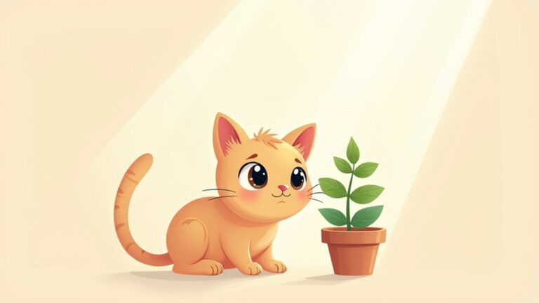 cats and mint plants
