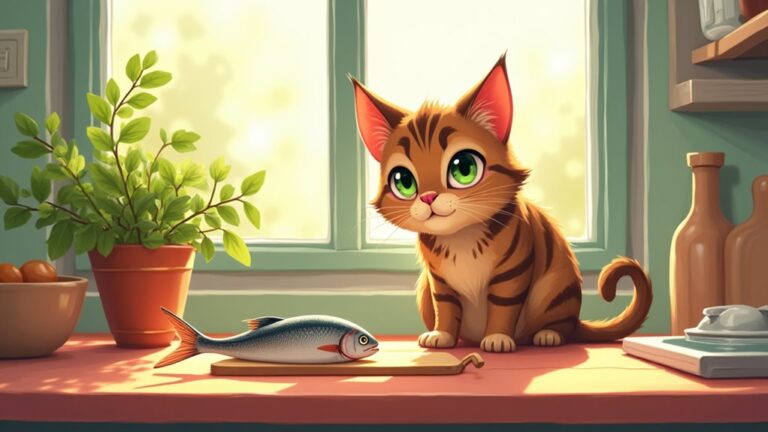 cats and raw fish