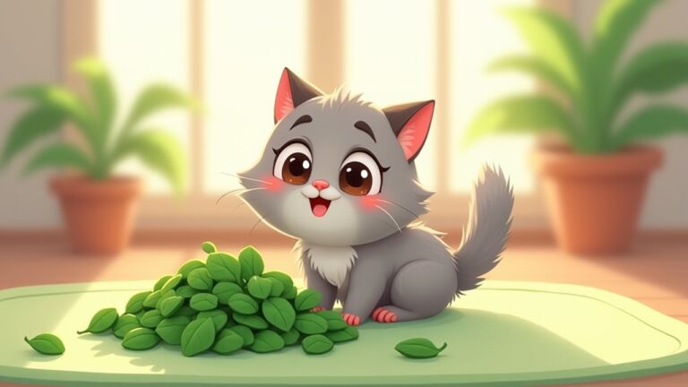 cats and raw spinach