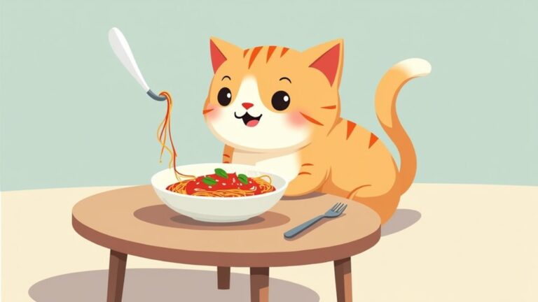 cats and spaghetti sauce