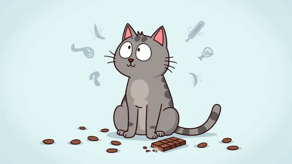 chocolate poisoning symptoms in cats
