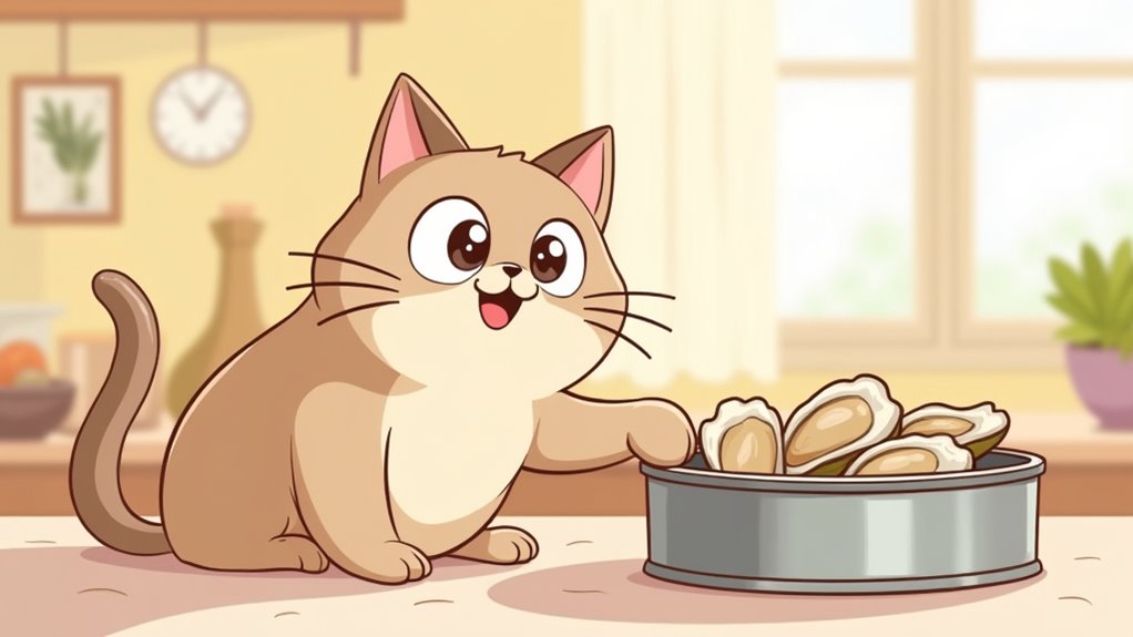 cooked oysters for cats