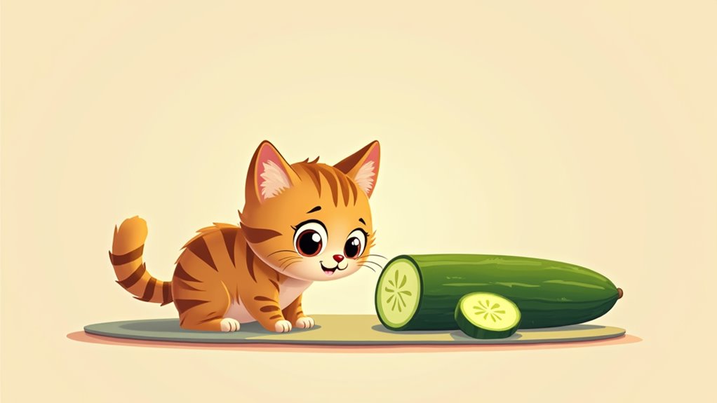 cucumbers hydrating cat snack