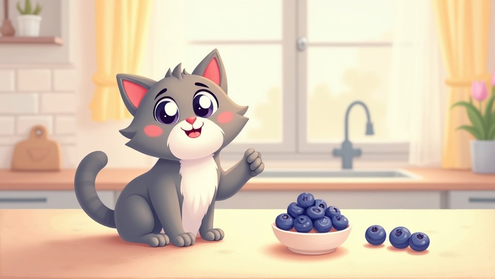 feeding blueberries to cats