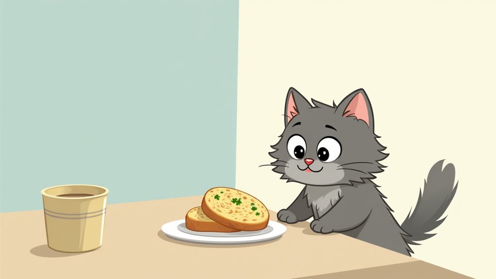 garlic bread harms cats