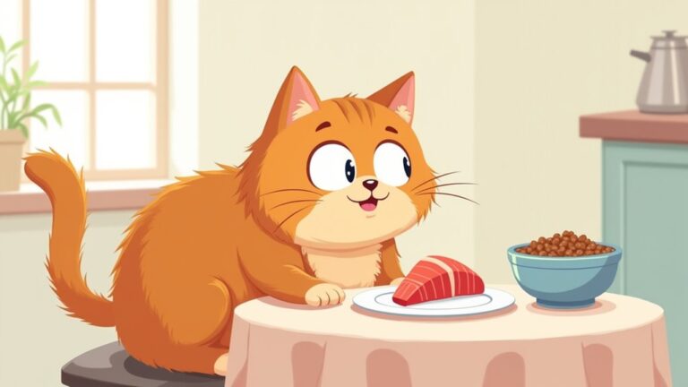 house cat raw fish