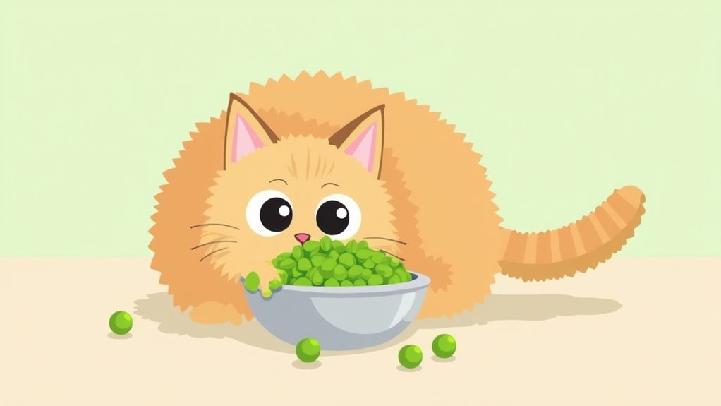 peas can harm cats