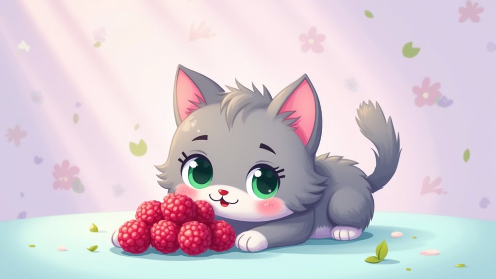 raspberries healthy cat snack