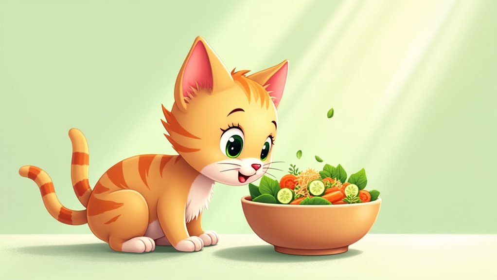 safe salad ingredients for cats