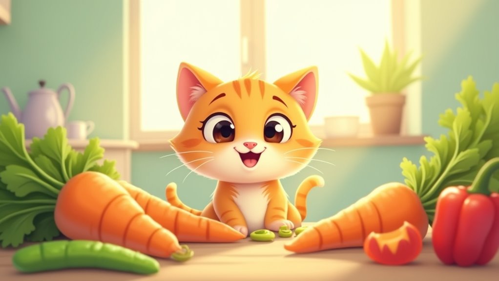 safe vegetables for cats