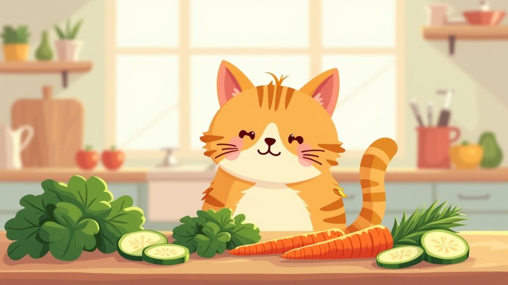 vegetables enhance cat digestion